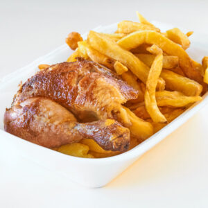 1/4 Pollo + Papas Fritas